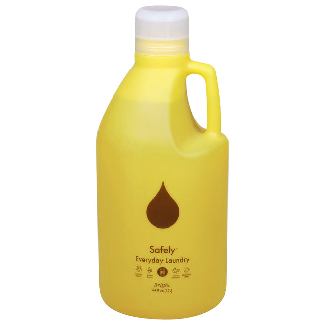 Safely Liquid Detergent Bright, 64 fl oz (Pack of 4) - Stain Fighting Power