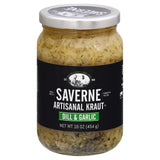 Saverne Kraut Organic Dill Garlic, 6 x 16 oz - Fermented Sauerkraut