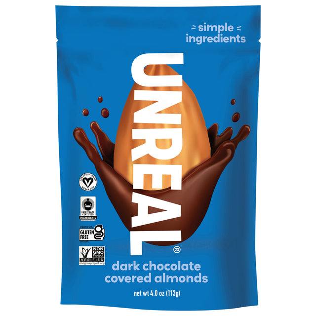 Unreal Dark Chocolate Almonds 6-Pack: Healthy Snacks, Delicious Treats