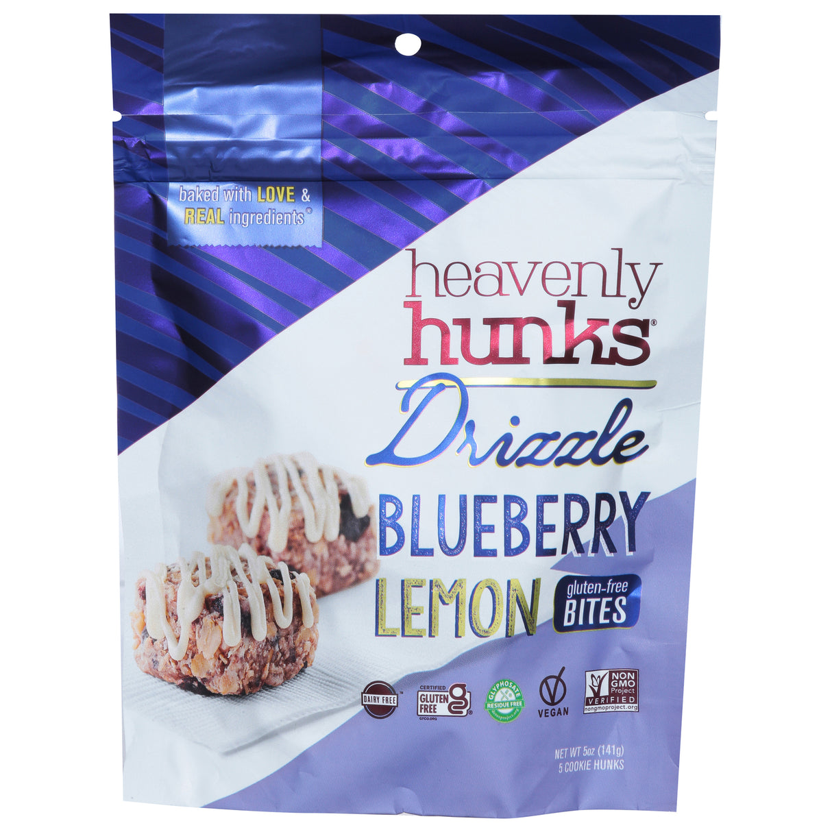 Heavenly Hunks Blueberry Lemon Drizzle Cookie Bites, 6-Pack, 5 oz Each