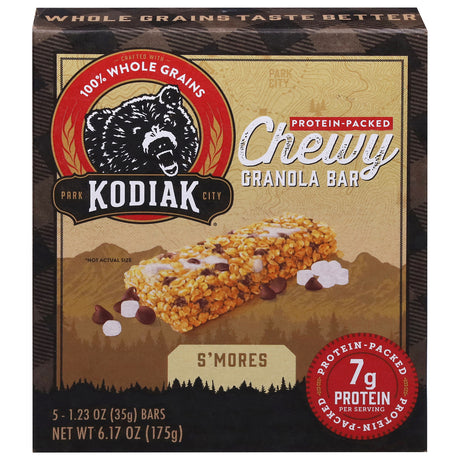 Kodiak Cakes S'mores Granola Bars, Chewy, 12- 6.17 oz Box