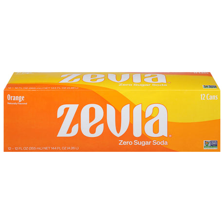 Zevia - Orange Soda, 12/12 fl oz (Pack of 2) - Zero Calorie Drink