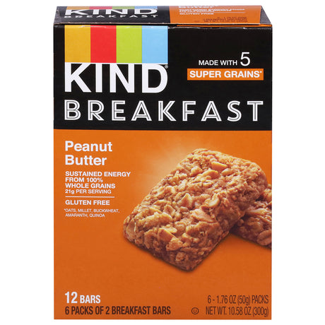 Kind Peanut Butter Breakfast Bar, 30 Count - Healthy On-the-Go Snack