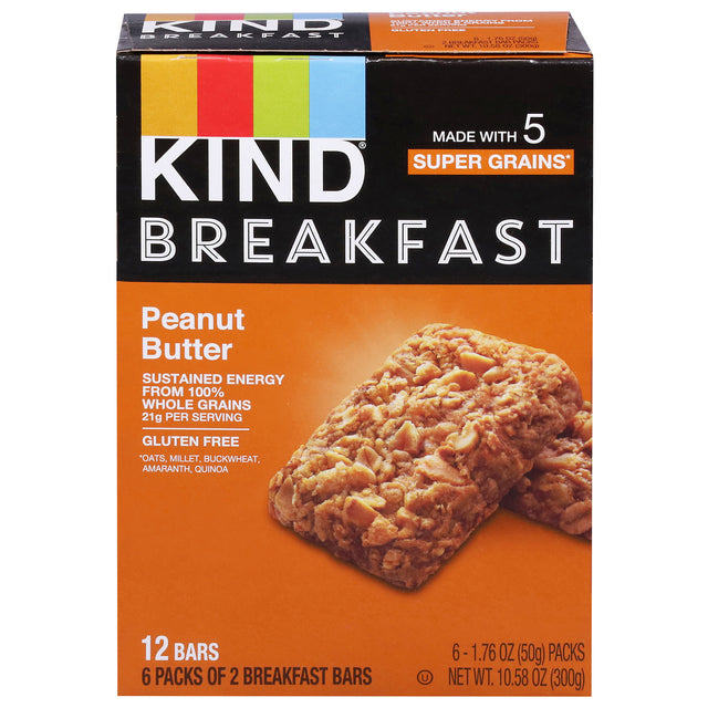 Kind Peanut Butter Breakfast Bar, 30 Count - Healthy On-the-Go Snack