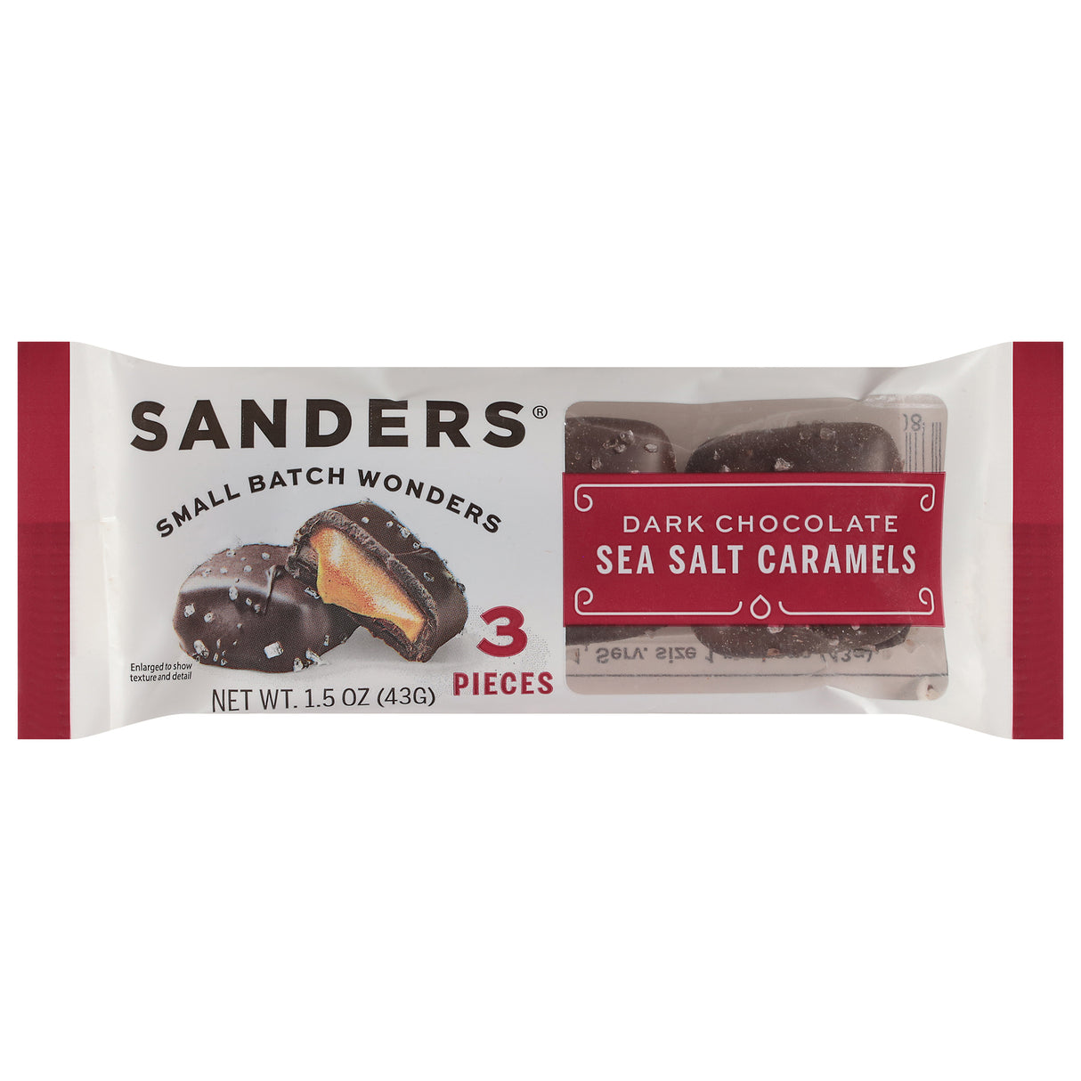 Sanders Dark Chocolate Sea Salt Caramels (32 ct) | Gourmet Chocolate