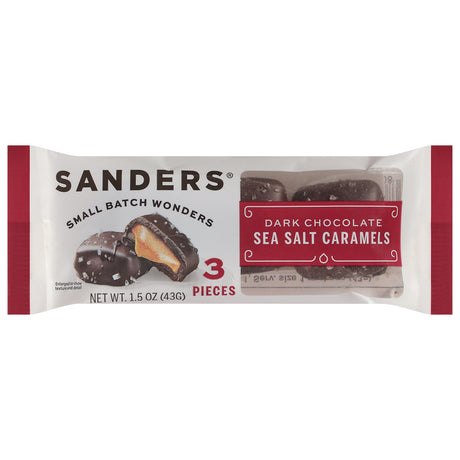 Sanders Dark Chocolate Sea Salt Caramels (32 ct) | Gourmet Chocolate