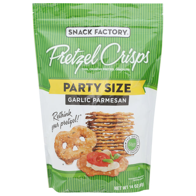 Pretzel Crisps: Garlic Parmesan Crackers, 12 Cases | Bulk Pretzel Snacks