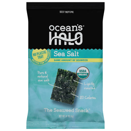 Ocean's Halo Seaweed Snack, Organic, Sea Salt, 20 x 0.14 oz. - Healthy & Delicious