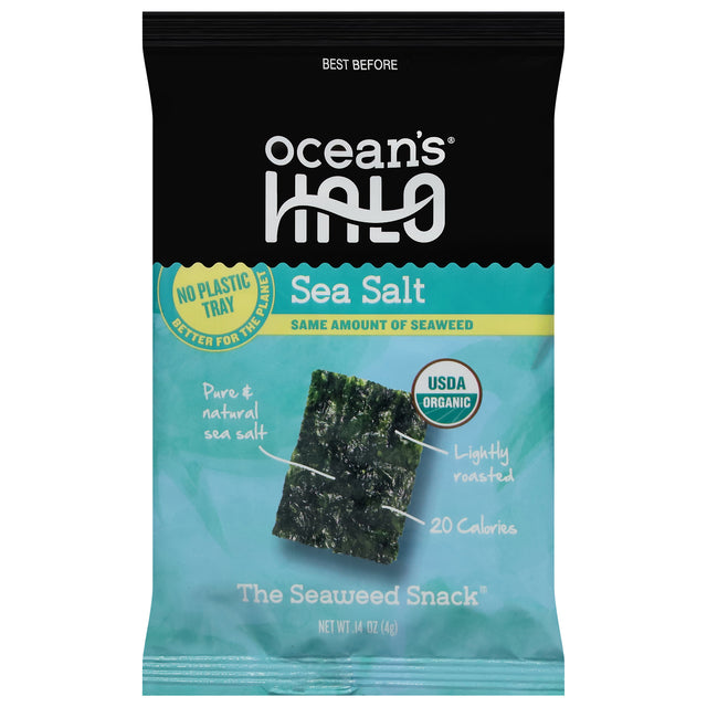 Ocean's Halo Seaweed Snack, Organic, Sea Salt, 20 x 0.14 oz. - Healthy & Delicious