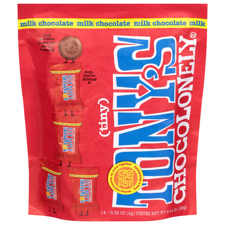 Tony's Chocolonely Milk Chocolate Bites Pouch | Tiny Chocolate Pieces, 4.44 Oz