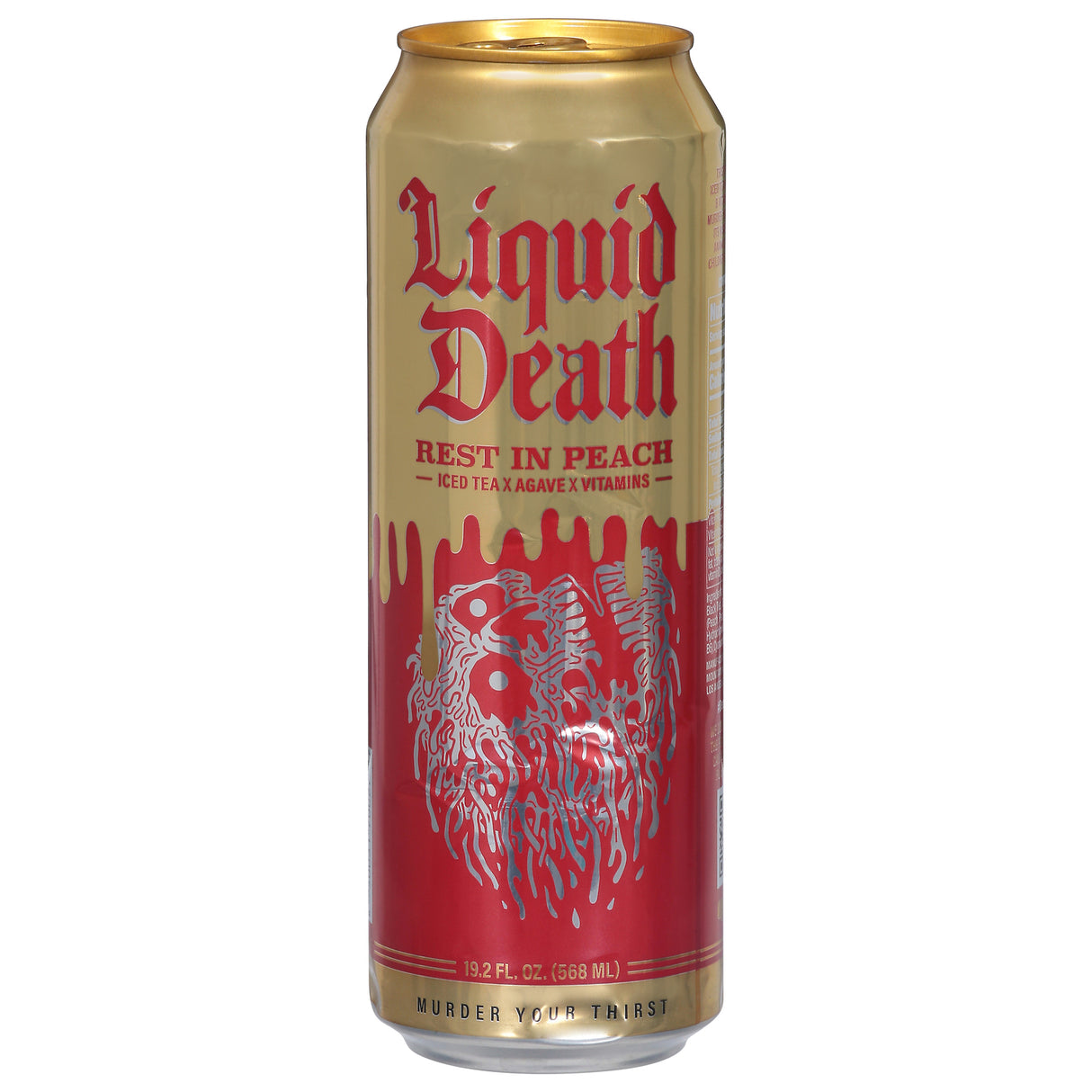 Liquid Death Tea Rest In Peach - 12 x 19.2 fl oz