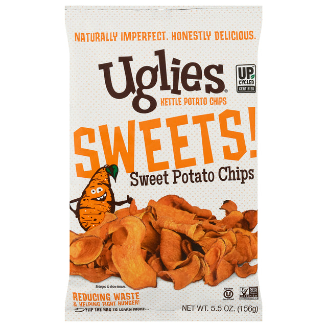 Uglies Sweet Potato Chips Sea Salt, 12 Bags: Healthy Snacks, Salty Flavor