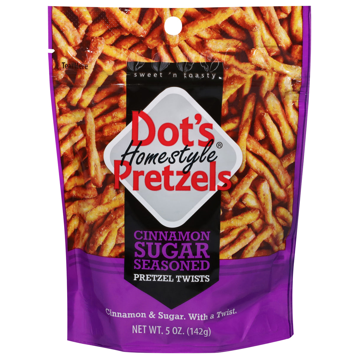 Dot's Pretzels Sugar Cinnamon (10 Bags): Sweet & Crunchy Cinnamon Snack