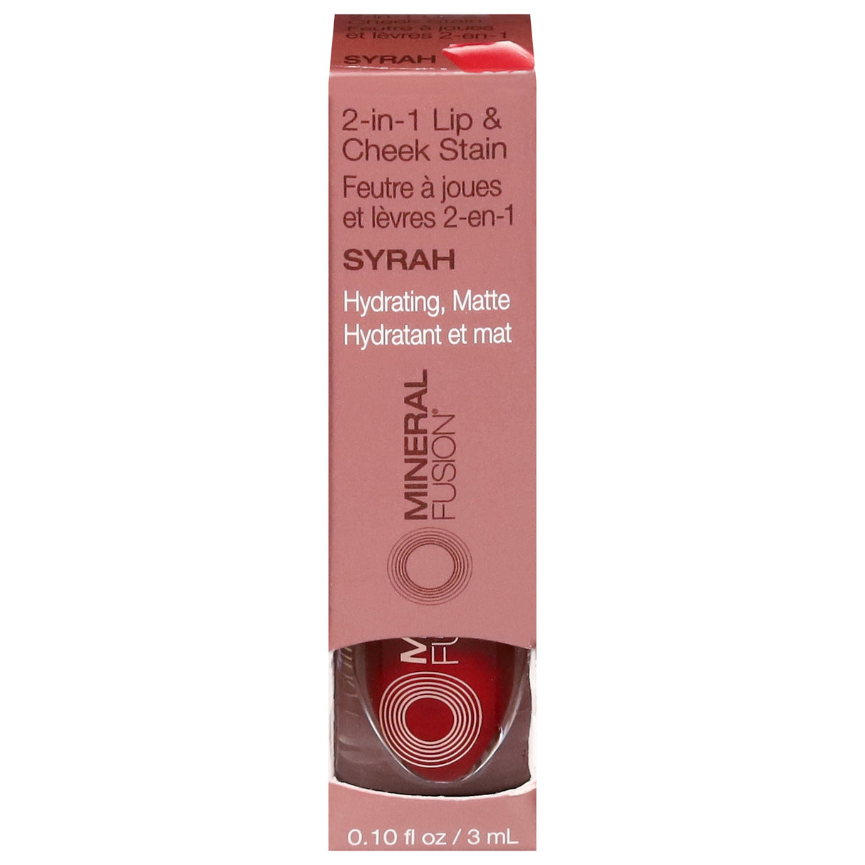 Mineral Fusion Stain Lip & Cheek - Syrah - Natural Flush of Color - .1 fl oz