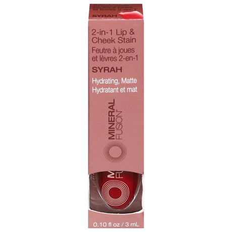Mineral Fusion Stain Lip & Cheek - Syrah - Natural Flush of Color - .1 fl oz