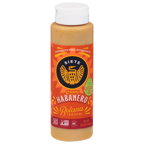 Siete Habanero Hot Sauce (8 Pack) - Spicy & Tangy Botana Sauce - 8.5oz Bottles