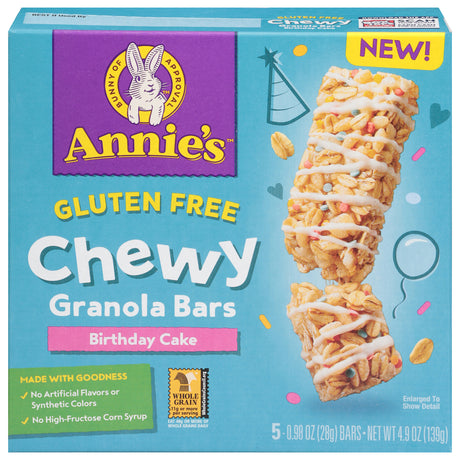 Annie's Homegrown Birthday Cake Granola Bars, 12 Count - 4.9 oz Box