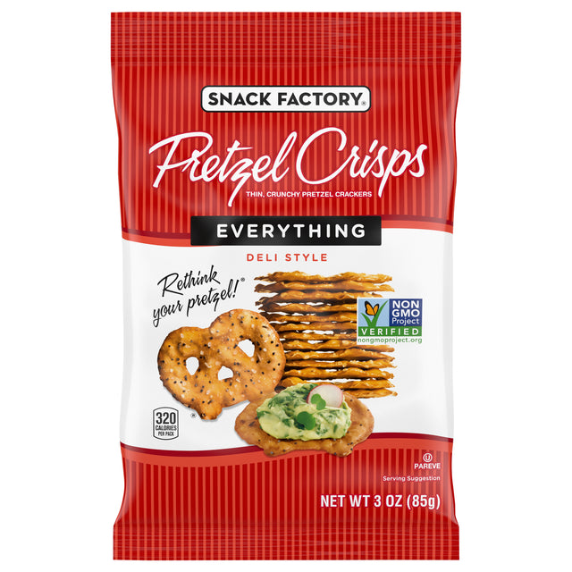 Pretzel Crisps Everything - 8.3 Oz Bag
Pretzel Crisps Everything - 8.3 Oz, 3-Pack