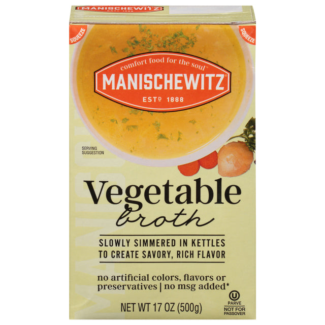 Manischewitz Vegetable Broth (12-Pack): Kosher, Flavorful & Convenient