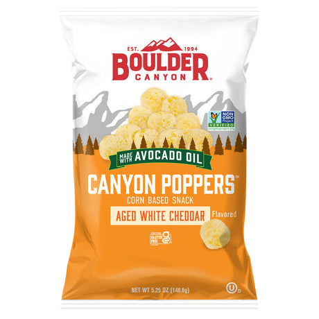 Boulder Canyon White Cheddar Kettle Chips - 12 Bags | Salty Snacks
