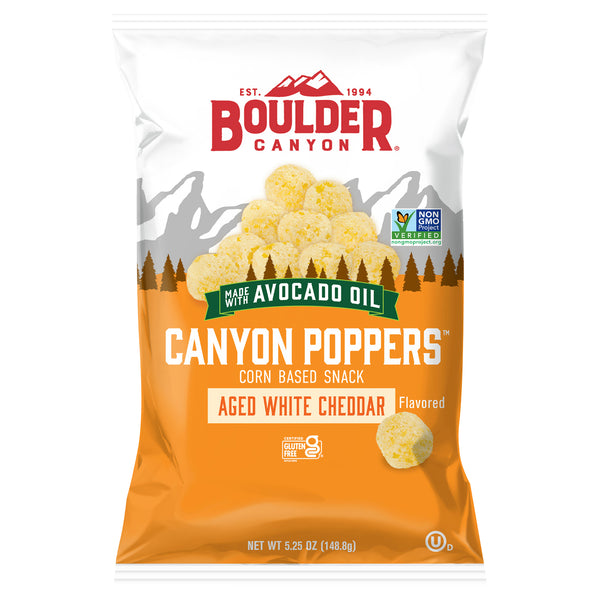 Boulder Canyon White Cheddar Kettle Chips - 12 Bags | Salty Snacks