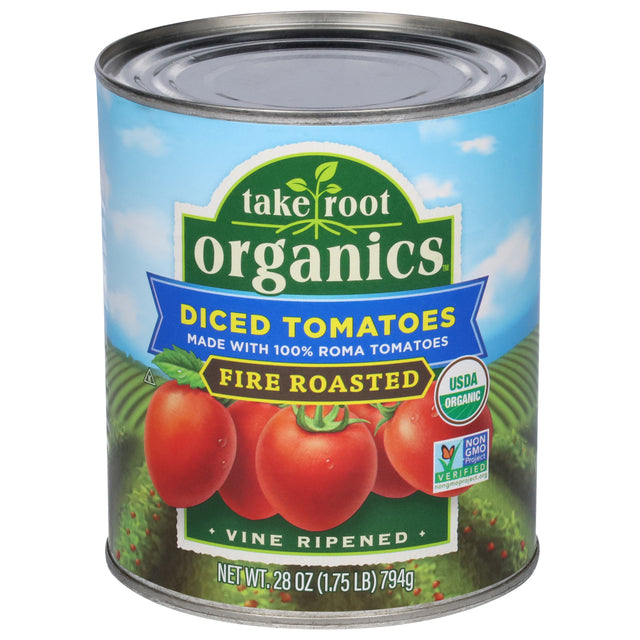 Take Root Organics Fire Roasted Diced Tomatoes 6-Pack - Gourmet Canned Tomatoes