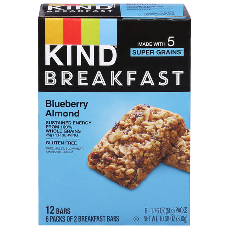 Kind Blueberry Almond Breakfast Bars, 5 Count: Healthy Grab & Go Snack