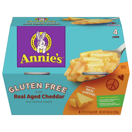 Annie's Homegrown Aged Cheddar Rice Pasta & Cheese - 6 Boxes - Kid Friendly