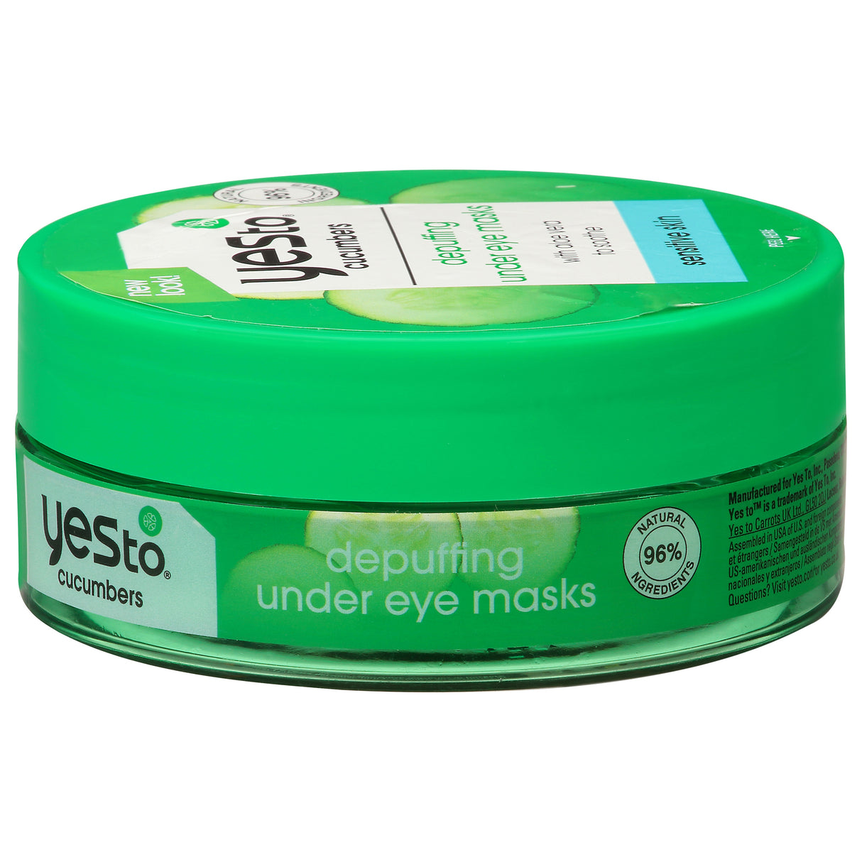 Yes To Cucumber Under Eye Masks - 3 x 16 Count - Soothing & Depuffing