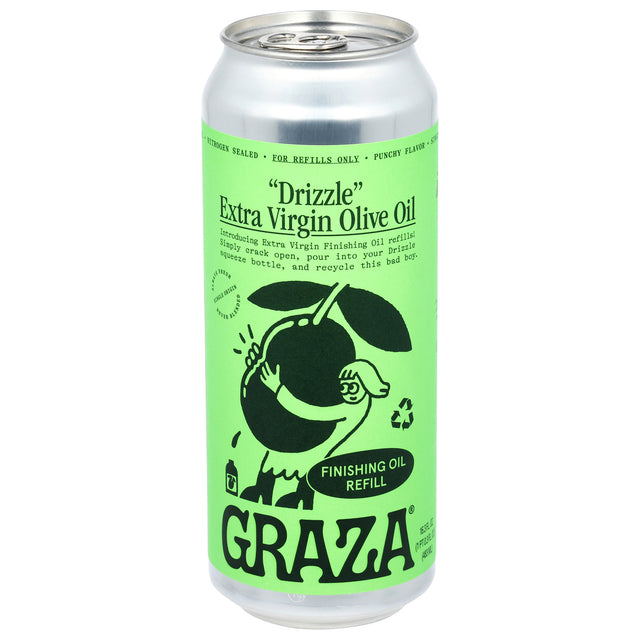 Graza EVOO Drizzle Refill (Pack of 6) - 16.3 fl oz  - Premium Extra Virgin Olive Oil