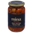 Mina Spicy Pitted Olive Mix - Pack of 6 (12.5 Oz Each)