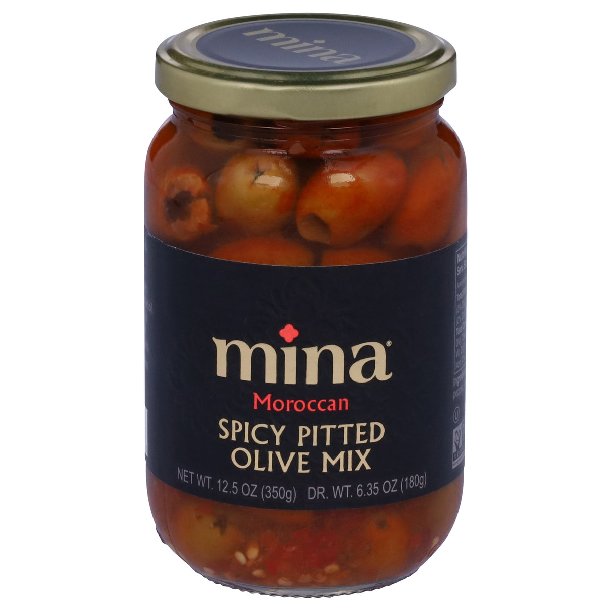 Mina Spicy Pitted Olive Mix - Pack of 6 (12.5 Oz Each)
