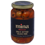 Mina Spicy Pitted Olive Mix - Pack of 6 (12.5 Oz Each)