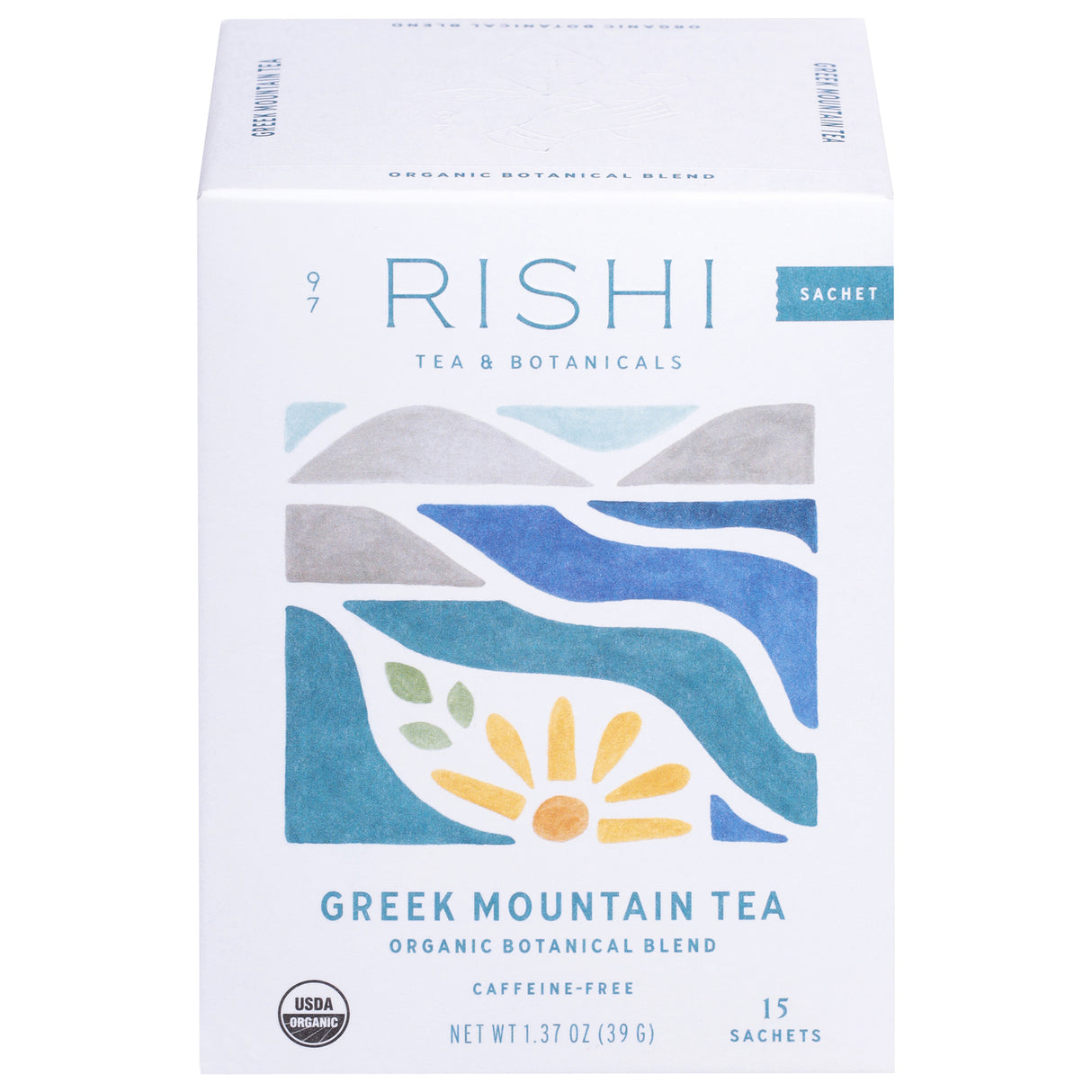 Rishi Tea OG2 Greek Mountain Tea Herbal Infusion - Aromatic Tea, 6-15 Count