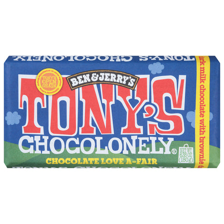 Tony's Chocolonely Dark Milk Chocolate Brownie Bar - 6.35 Oz (Pack of 15)