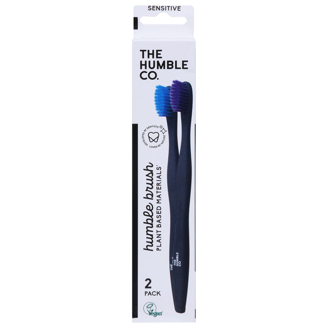 The Humble Co. Soft Toothbrushes Blue/Purple 6-Pack Bundle | Eco-Friendly Oral Care