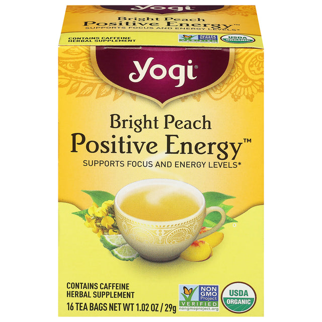 Yogi Peach Bergamot Tea 96 Bags | Herbal Tea Blend - Free Shipping