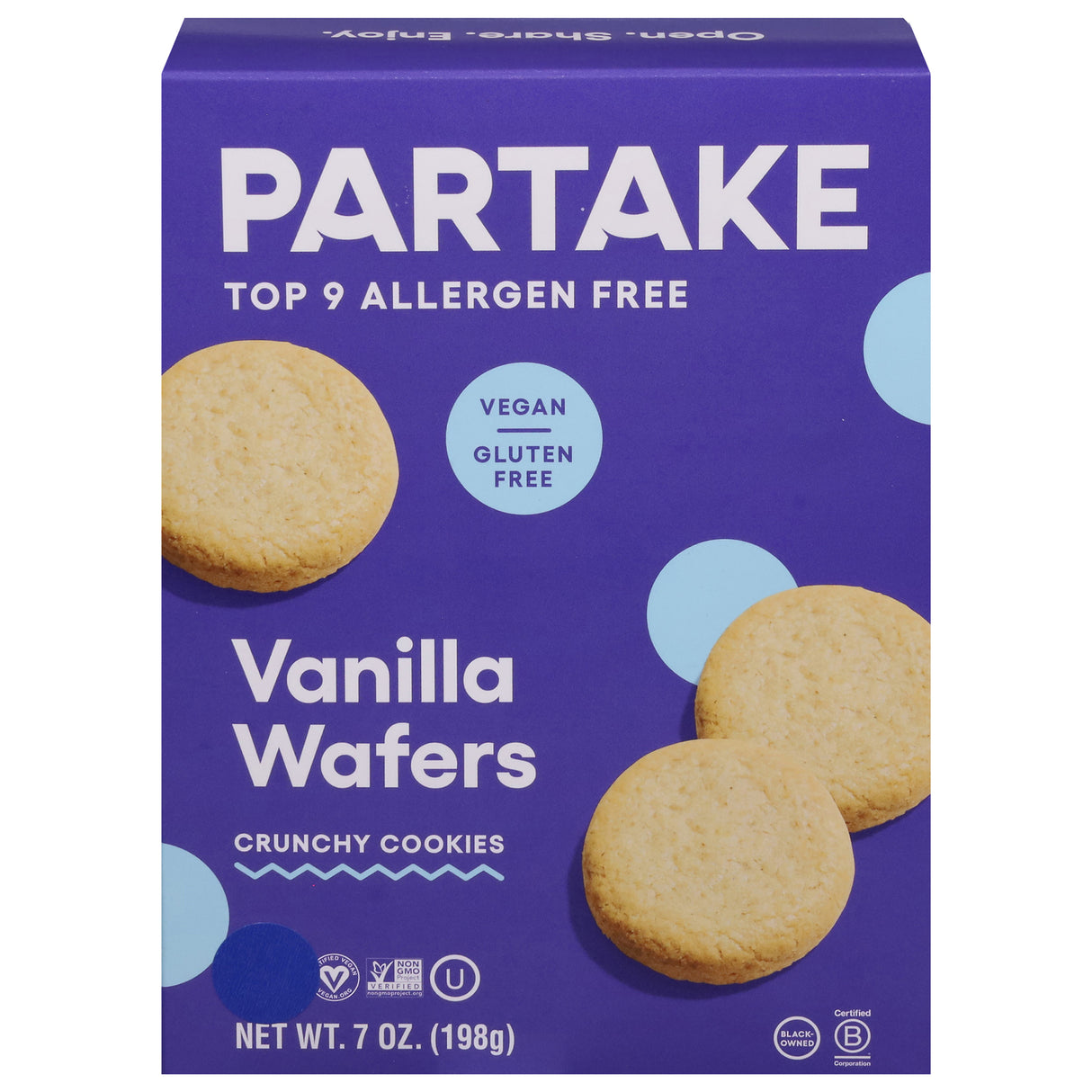Partake Foods Vanilla Wafer Cookies - 7 oz - 6 Pack - Gluten-Free & Allergy-Friendly