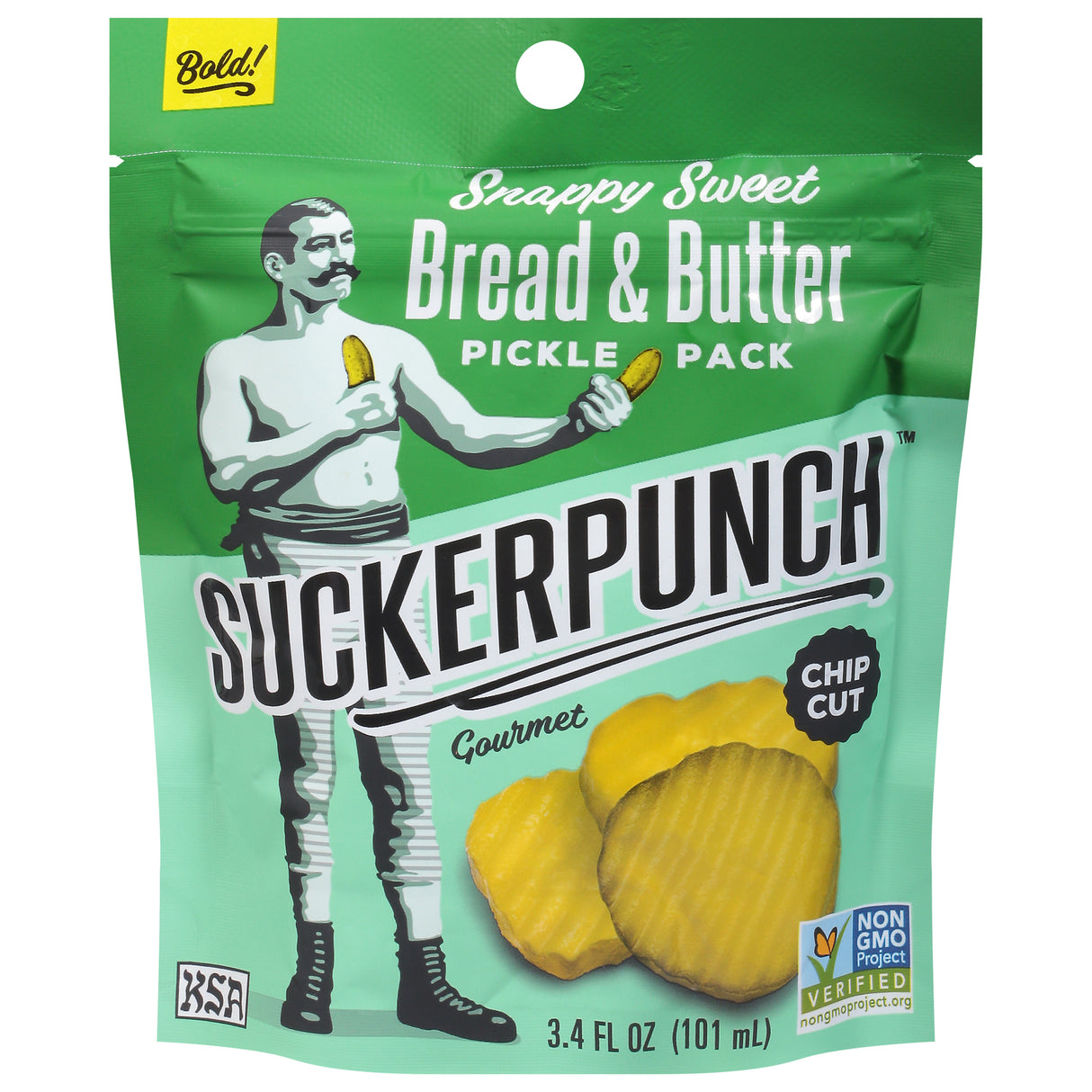 Suckerpunch Pickle Chips: 12 Pack - Tangy, Crunchy Snack Perfection! (3.4oz Bags)