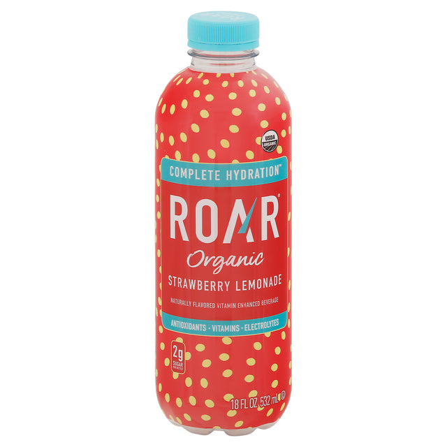 Roar Organic Strawberry Lemonade Electrolyte Drink, 12  -Hydration & Energy