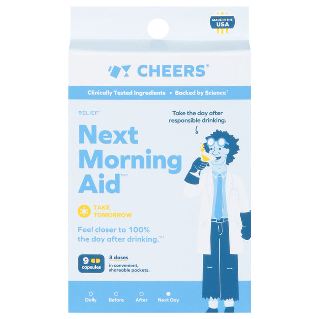 Cheers Next Morning - Morning Aid Relief - 9 Count
