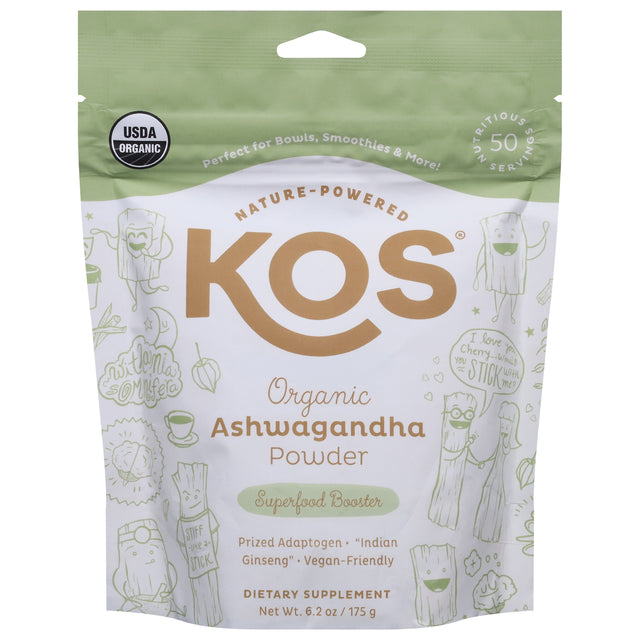 Kos Organic Ashwagandha Powder - 6.2 oz - Stress Support & Adaptogen