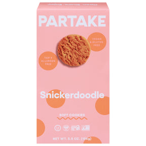 Partake Foods Snickerdoodle Cookies: Gluten-Free & Allergy-Friendly - 6x5.5oz