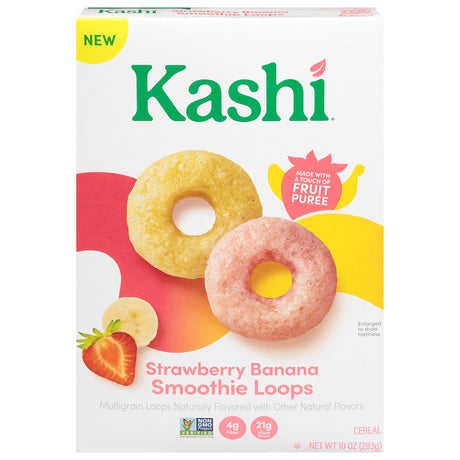 Kashi Banana Smoothie Cereal Loops, 8 Pack | Healthy Breakfast Bites