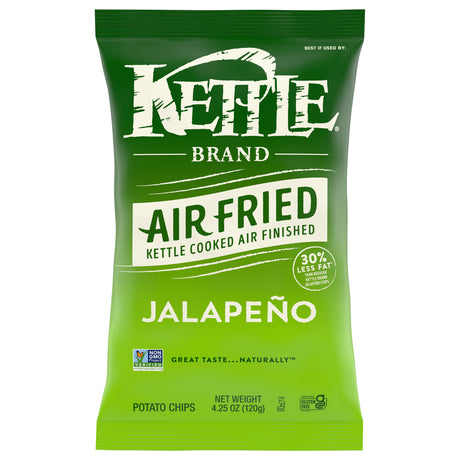 Kettle Brand Air Fried Jalapeño Chips, 15 Bags | Crispy Potato Chips