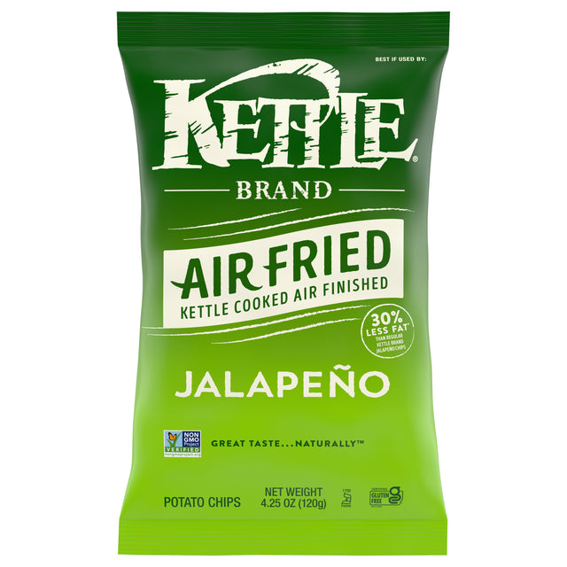 Kettle Brand Air Fried Jalapeño Chips, 15 Bags | Crispy Potato Chips