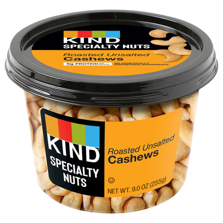 Kind Cashews Roasted Unsalted, 6 x 9oz Bags | Fresh & Delicious - Shop Now!