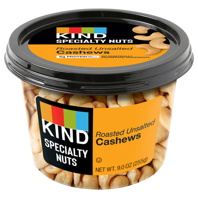 Kind Cashews Roasted Unsalted, 6 x 9oz Bags | Fresh & Delicious - Shop Now!