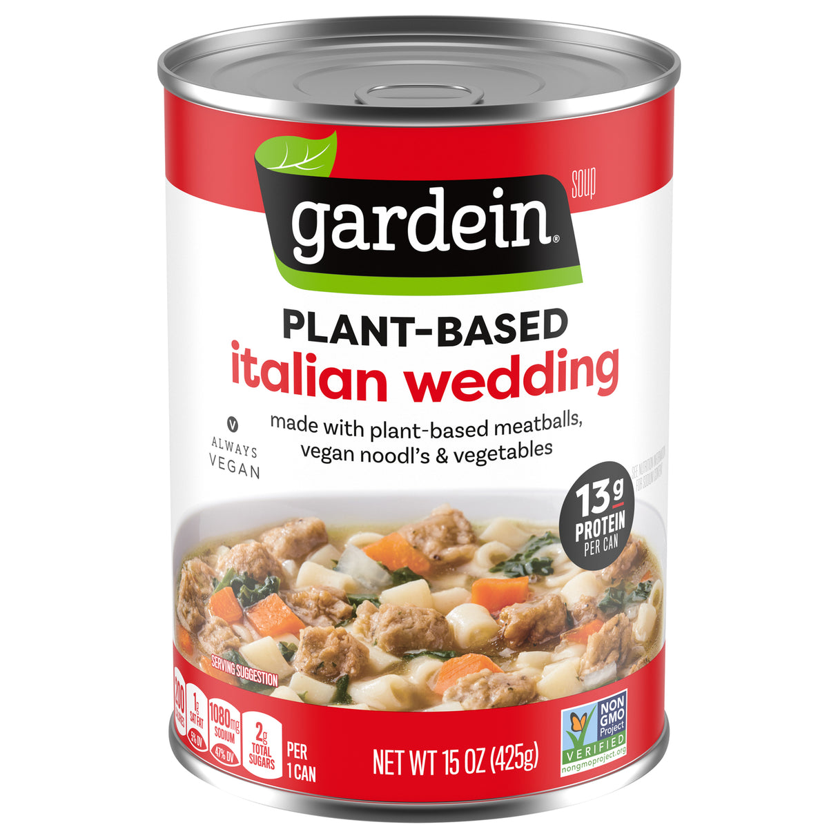 Gardein Italian Wedding Plant-Based Soup, 15 oz  (Pack of 12)
