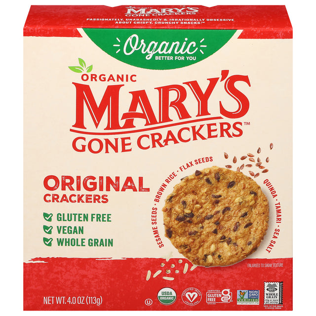 Mary's Gone Crackers Original Crackers 6-Pack: Gluten-Free & Organic, 4oz Boxes